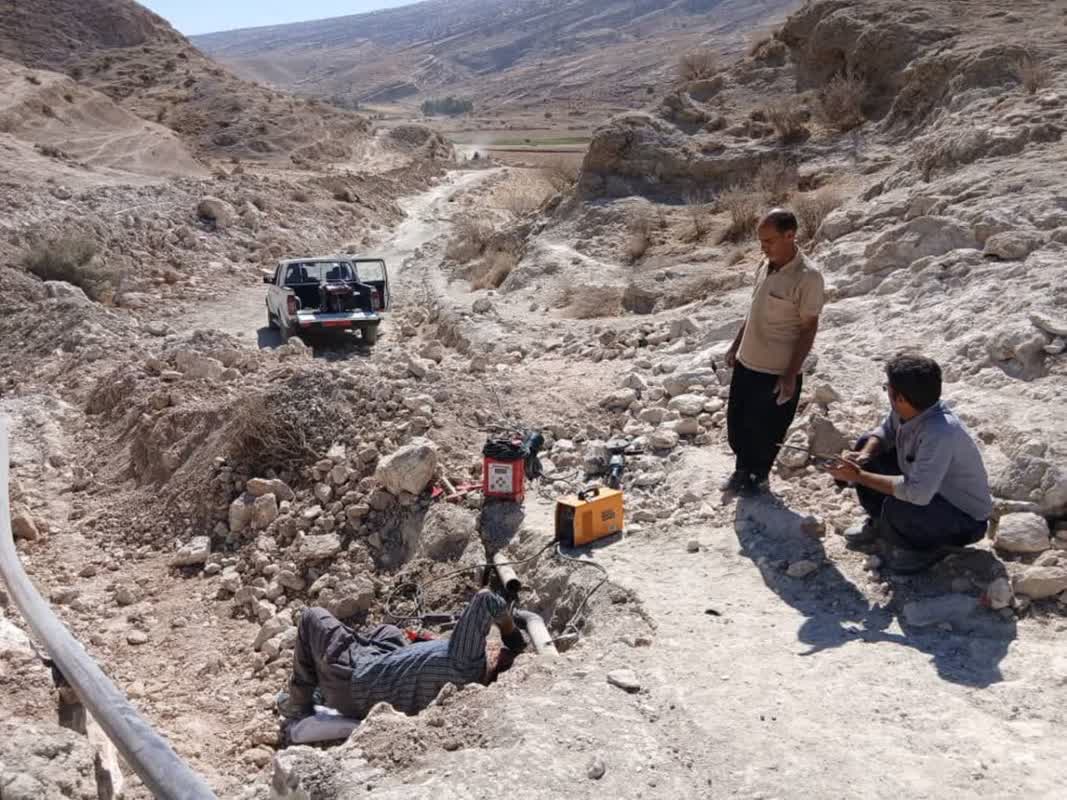 تأمین آب پایدار دو روستای بخش ماژین شهرستان درهشهر